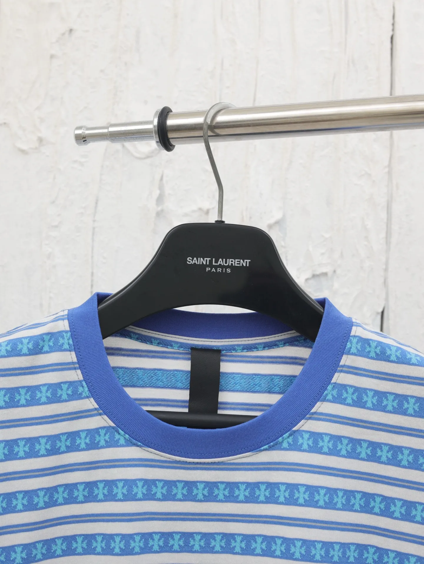 🅿️290 Chrome hearts*/Chrome Hearts 25 new style yarn-dyed full-print short-sleeved T-shirt. The minimum order of yarn-dyed fabric is one thousand meters. The cost is expensive. The embroidery uses imported embroidery machines. Size: S/M/L